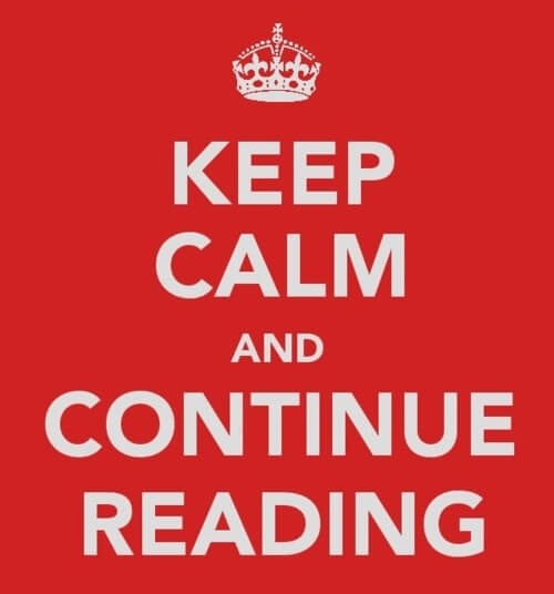 keep calm continue reading