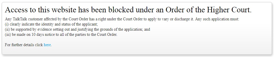 Access to this website has been blocked